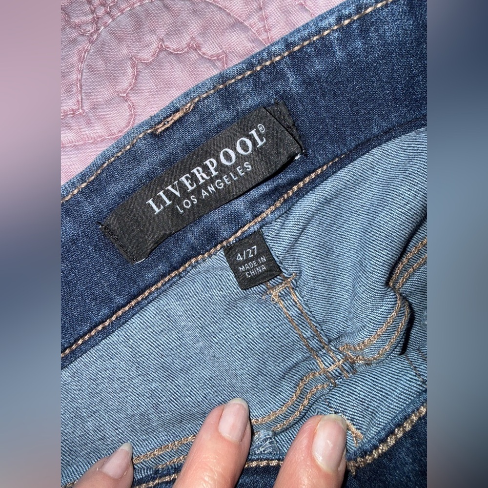 Liverpool Dark Blue Ankle Jeans - Picture 10 of 14